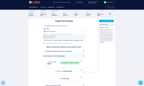 Target Store Setup with Connection Plugin